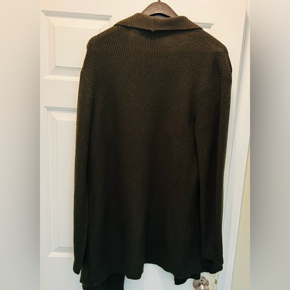 NWOT Karen Kane Olive Draped Open-Front Cardigan, Size Large - Picture 5 of 16